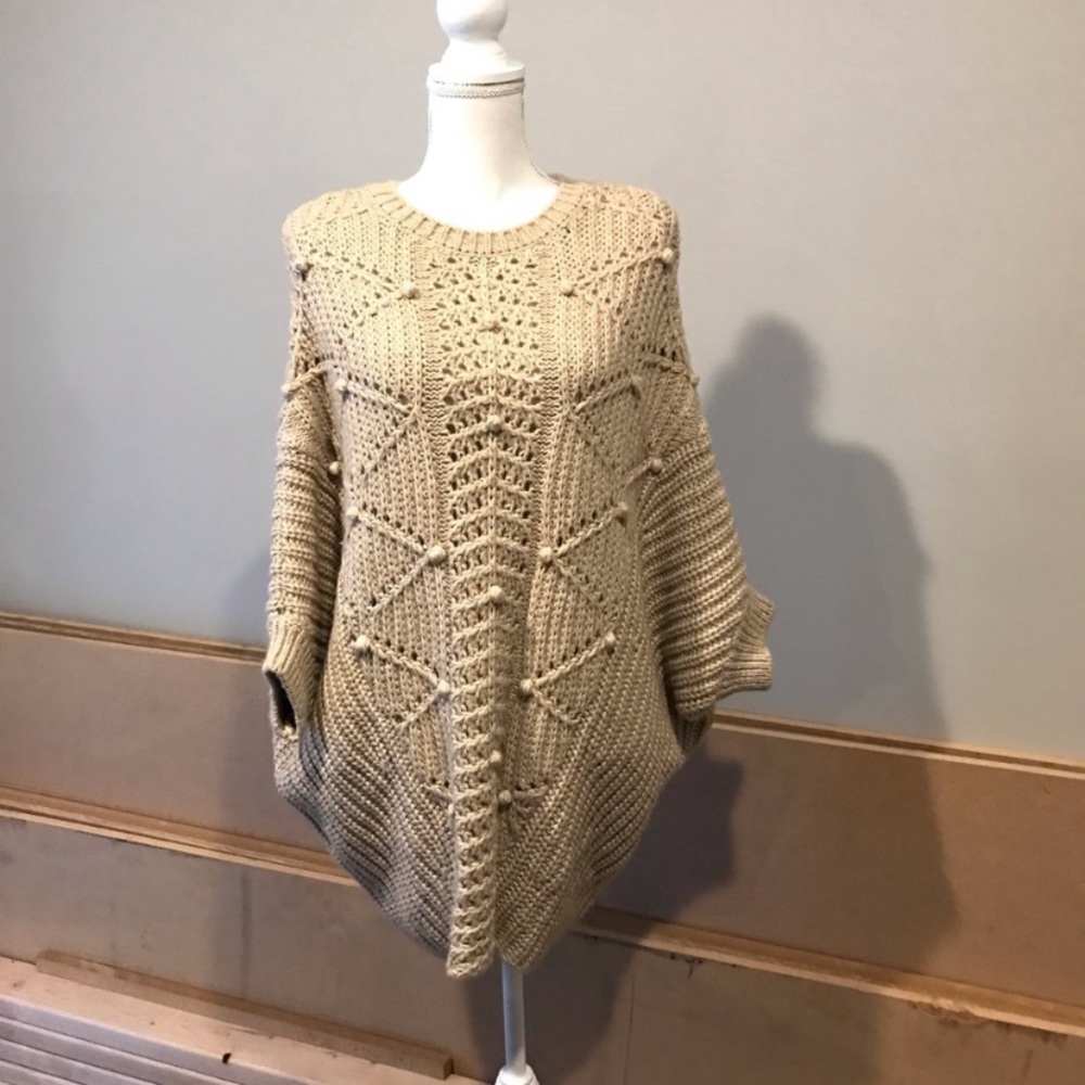 Vintage VS chunky knit poncho sweater